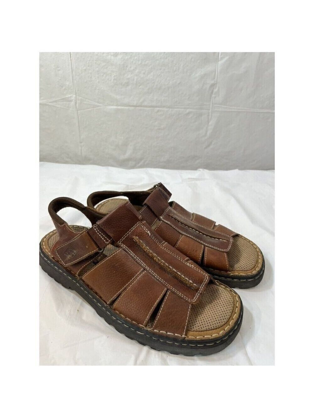 Skechers Mens Sz 10 M Fisherman Sandal Leather Open Toe